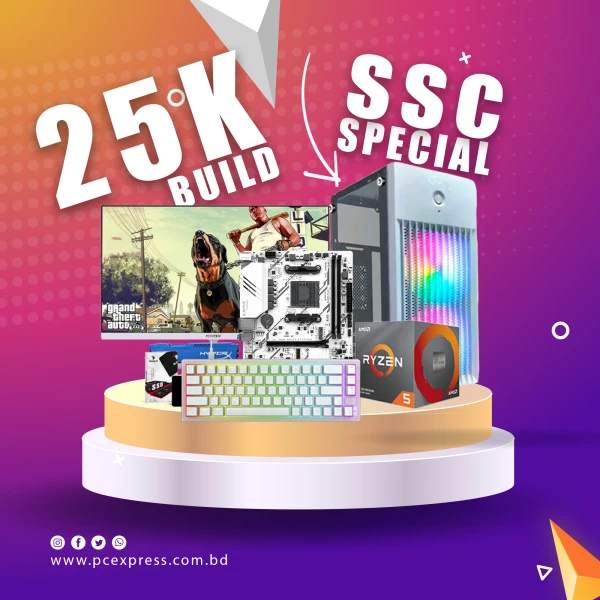  AMD Ryzen 5 3400G 8GB RAM, 250GB SSD Gaming PC 