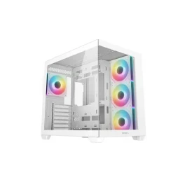  DeepCool CG530 4F WH Panoramic Tempered Glass Panels Dual Chamber ATX FISHTANK Case with 4 ARGB Fans 