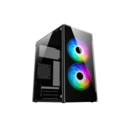  PC POWER CRYSTAL GLASS MINI M-ATX DESKTOP CASING 
