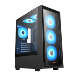  PC Power Crystal Glass V3 BK ATX Desktop Gaming Casing 