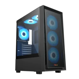  PC Power Crystal Mesh V3 BK ATX Desktop Gaming Casing 