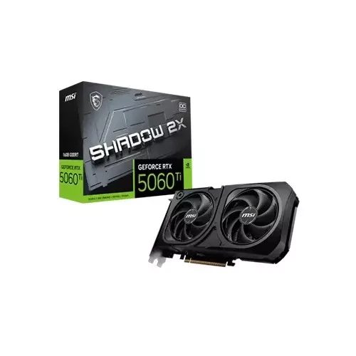  MSI GeForce RTX 5060 Ti 16G SHADOW 2X OC PLUS GDDR7 Graphics Card 