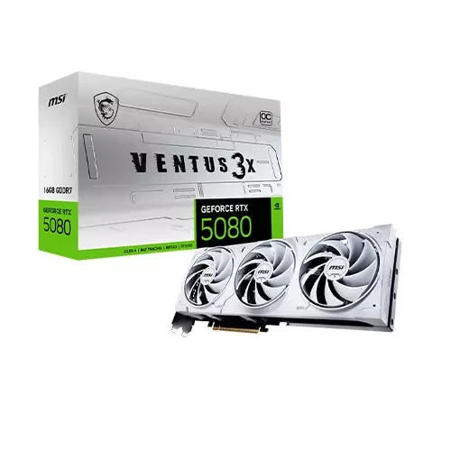  MSI GeForce RTX 5080 16G VENTUS 3X OC WHITE 16GB GDDR7 Graphics Card 