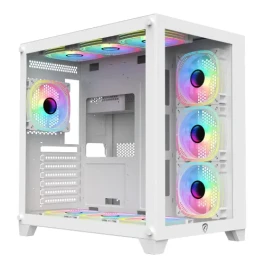  PC Power ICEBERG V2 White With 650W PSU AND 10 FANS Gaming Case 