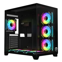 PC Power ICEBERG V3 Black With 650W PSU AND 7 FANS Gaming Casing
