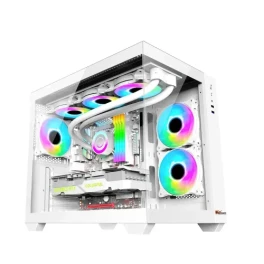  PC POWER ICELAND WH Casing With 6 FANS and 650W PSU 