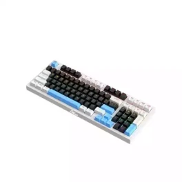 PC POWER K98 Gaming RGB Mechanical Keyboard (Keycap White & Black + Blue)