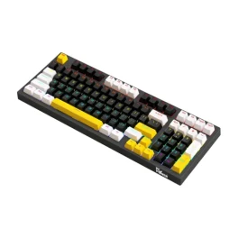  PC Power K98 RGB Hot Swappable Mechanical Keyboard (White & Black Yellow) 