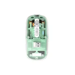  PC Power PGM-P4 Green Transparent Bluetooth Mouse 