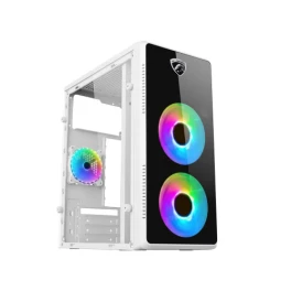 PC POWER PULSE FIRE X2 WH CASING WITH 3 FANS and 200W POWER SUPPLY