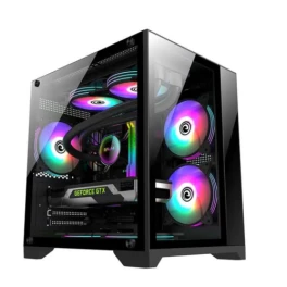 Wintech SKYVIEW X2 BK M-ATX Gaming Case with 5 ARGB Fan and 350W PSU