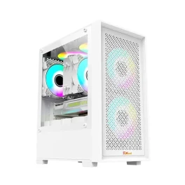  PC POWER WHITE FLOW MESH X2 GAMING CASING WH WITH PSU 