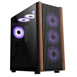 PC POWER WOOD MESH BK Casing With 6 FANS