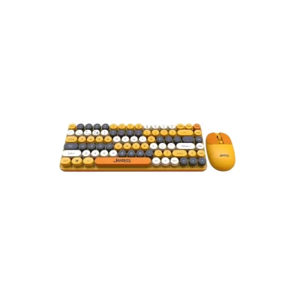  Jedel WS682 Retro Wireless Keyboard Mouse Combo 