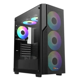  PC POWER ZERO MESH BK Casing With 4 FANS and 550W PSU 