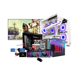 Core i7 Free Fire Gaming PC with 8GB RAM, 128GB SSD, ARGB gaming casing, RGB keyboard and mouse, and 21.5-inch HD monitor – PC Express Bangladesh