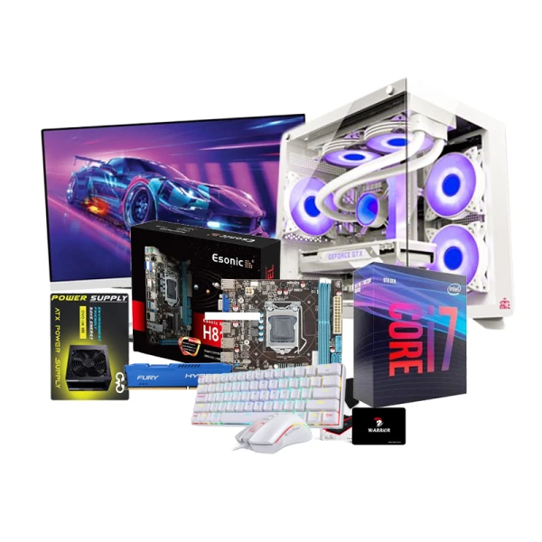  Intel Core i7 8GB RAM 1280GB SSD 22 inchi 100hz Monitor Windows 11 PC 